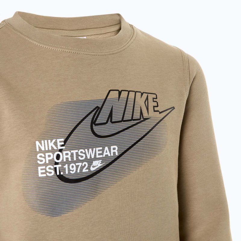 Felpa da bambino Nike Sportswear Standard Issue Crew-Neck color cachi 3