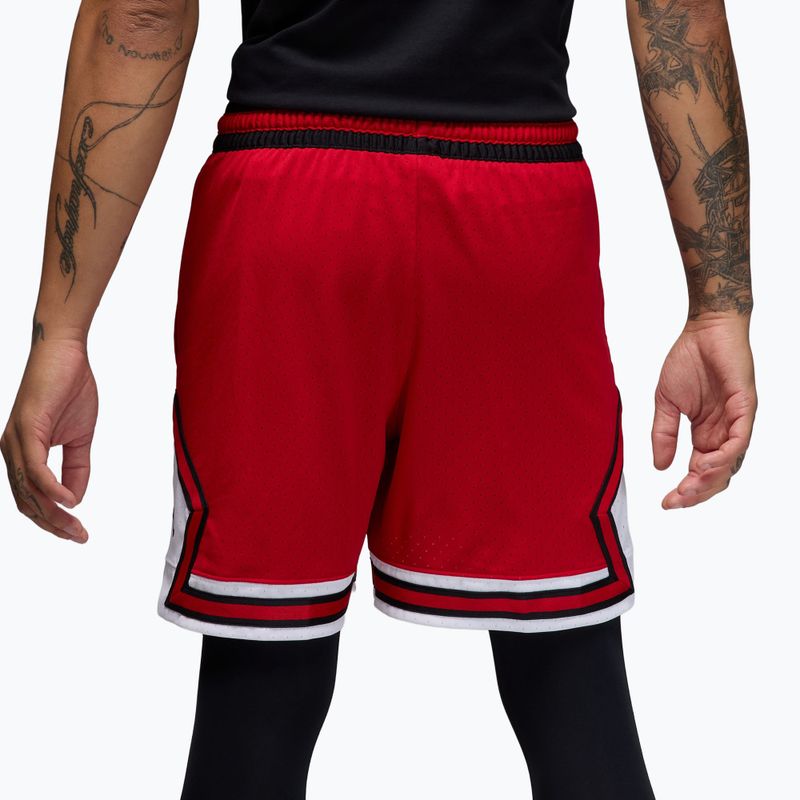 Pantaloncini da basket da uomo Nike Jordan Mesh Diamond 4" gym red/white/black 4