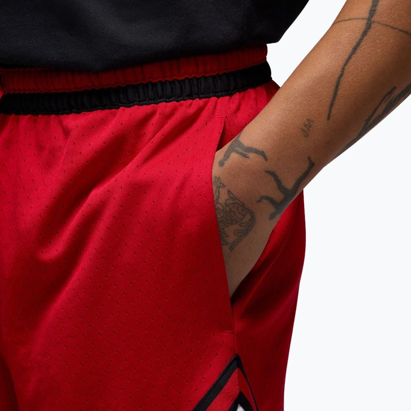 Pantaloncini da basket da uomo Nike Jordan Mesh Diamond 4" gym red/white/black 5