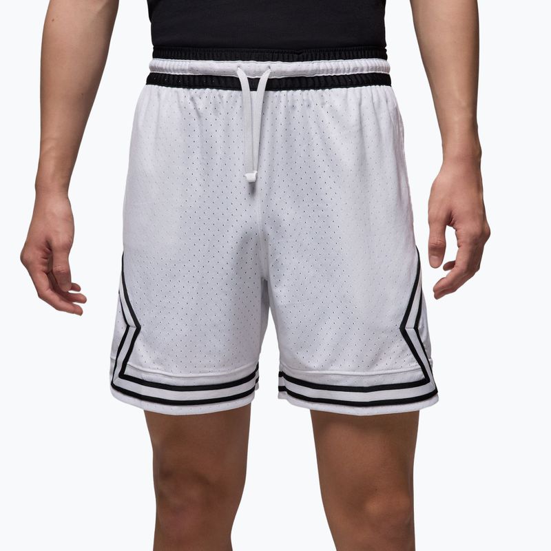 Pantaloncini da basket da uomo Nike Jordan Mesh Diamond 4" white/black/black 3