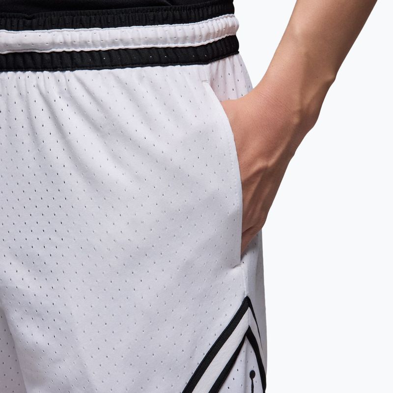 Spodenki koszykarskie męskie Nike Jordan Mesh Diamond 4" white/black/black 5