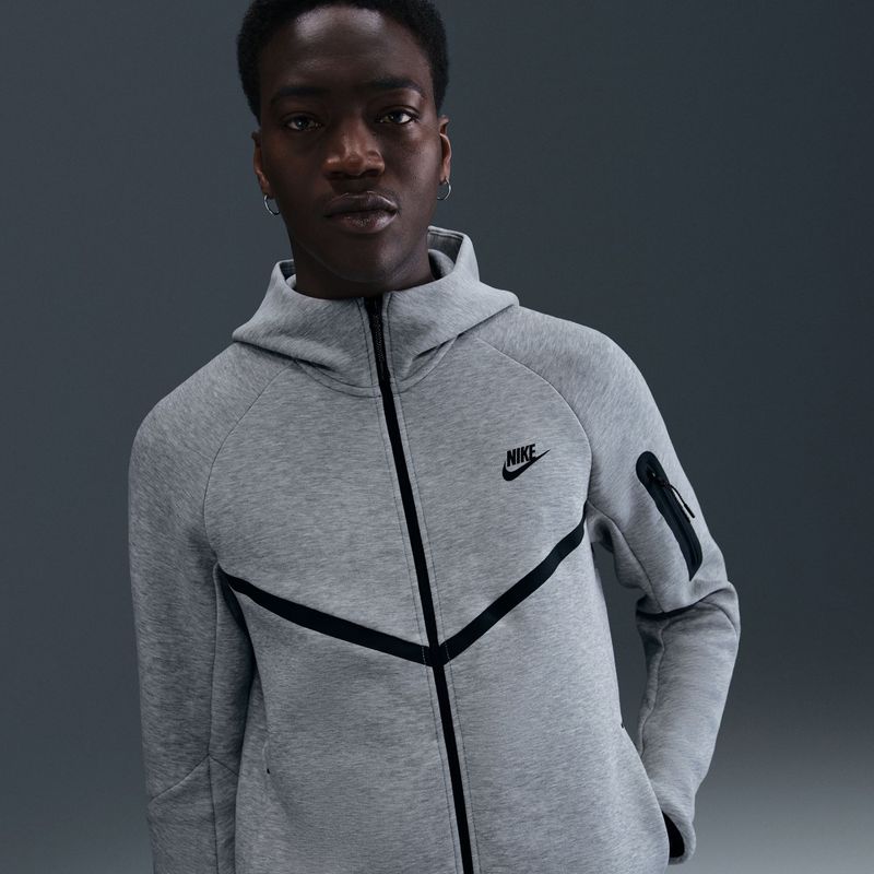 Giacca da uomo Nike Tech Windrunner Full Zip cave dark grey heather/black 4