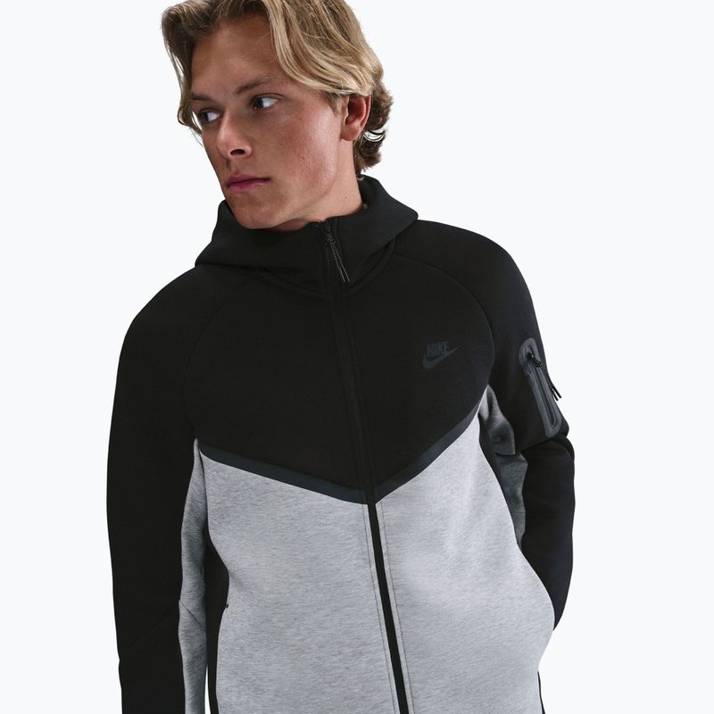 Felpa da uomo Nike Tech black/dark grey heather/black 3