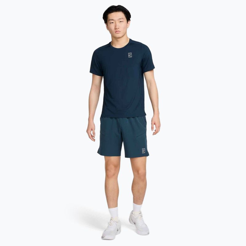 Maglietta da tennis Nike Court Dri-Fit Advantage uomo, armeria marina / bianco 2