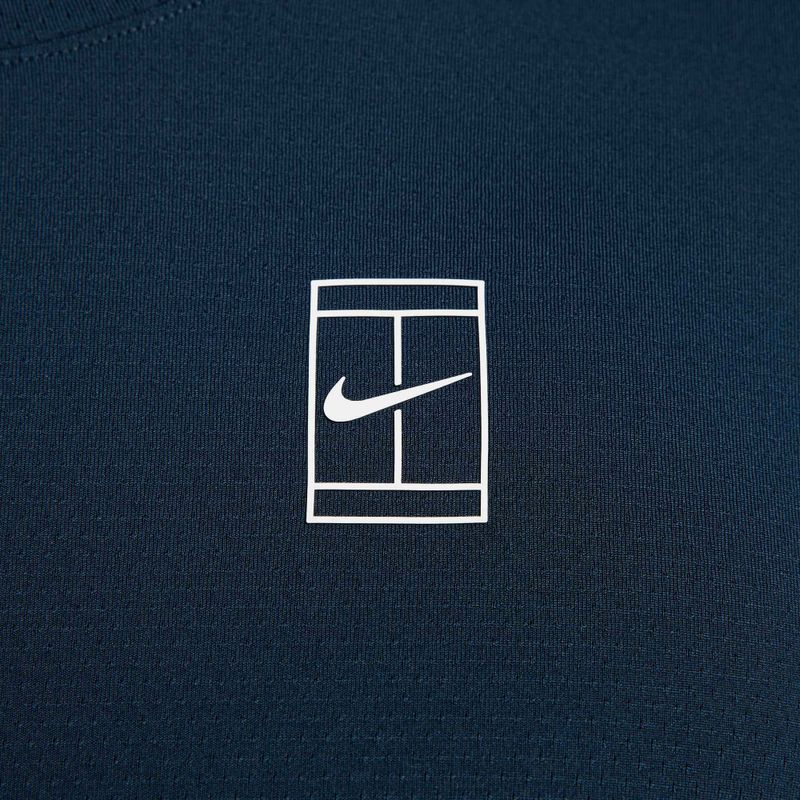 Maglietta da tennis Nike Court Dri-Fit Advantage uomo, armeria marina / bianco 6