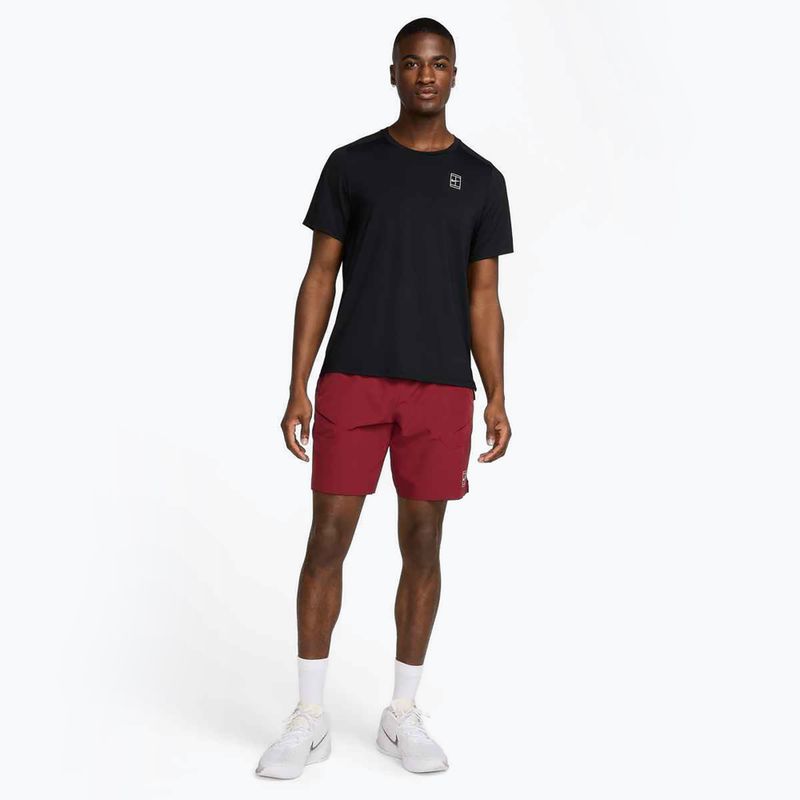 Maglietta da tennis Nike Court Dri-Fit Advantage uomo nero / bianco 2