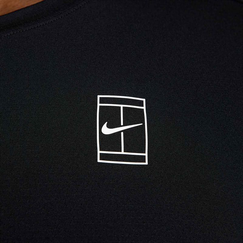 Maglietta da tennis Nike Court Dri-Fit Advantage uomo nero / bianco 5