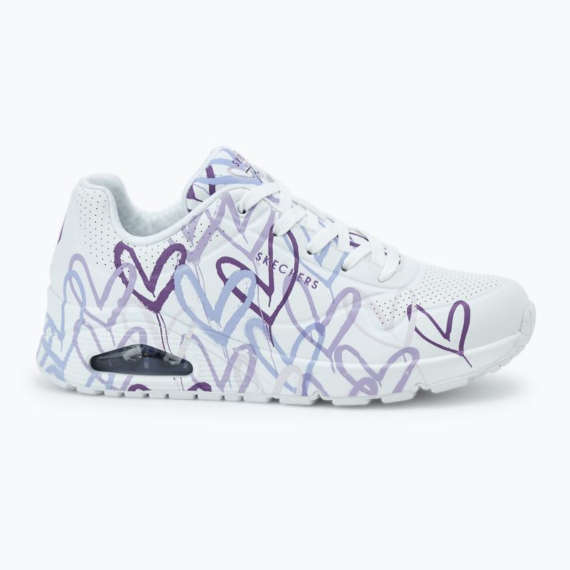 SKECHERS scarpe da donna JGoldcrown Uno Spread The Love bianco/viola chiaro 2