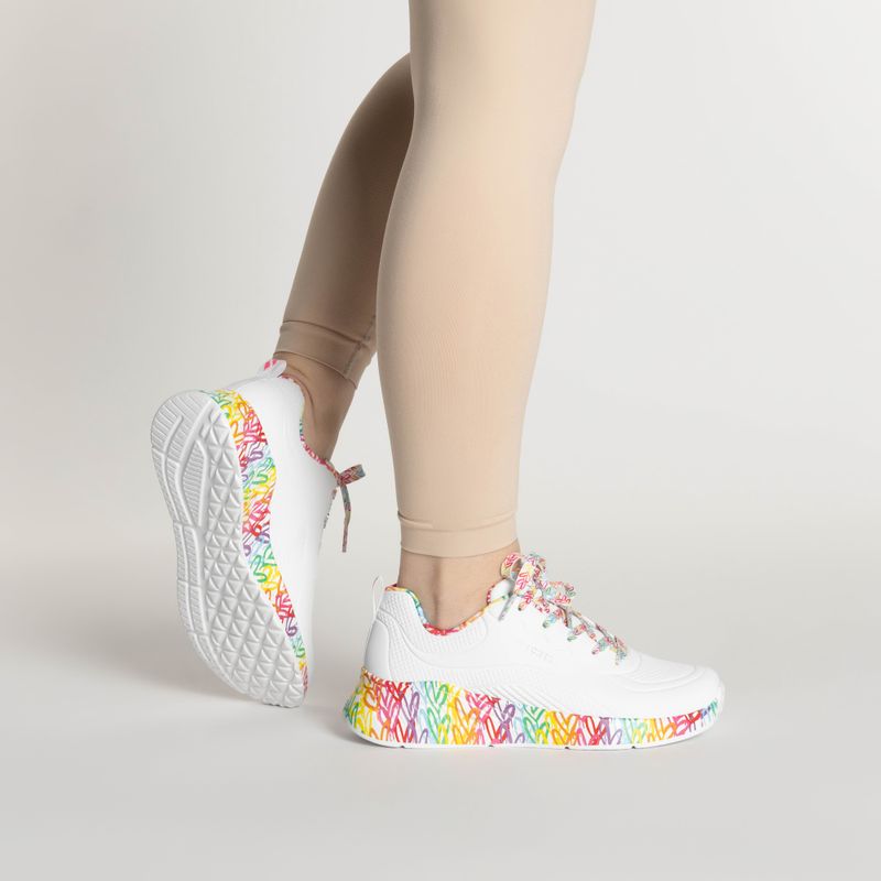 SKECHERS scarpe da donna Uno Lite Exuberant Hearts bianco/multi 2