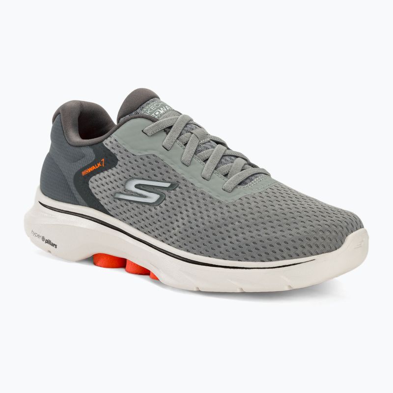 Scarpe da uomo SKECHERS Go Walk 7 The Construct grigio/bianco/arancio