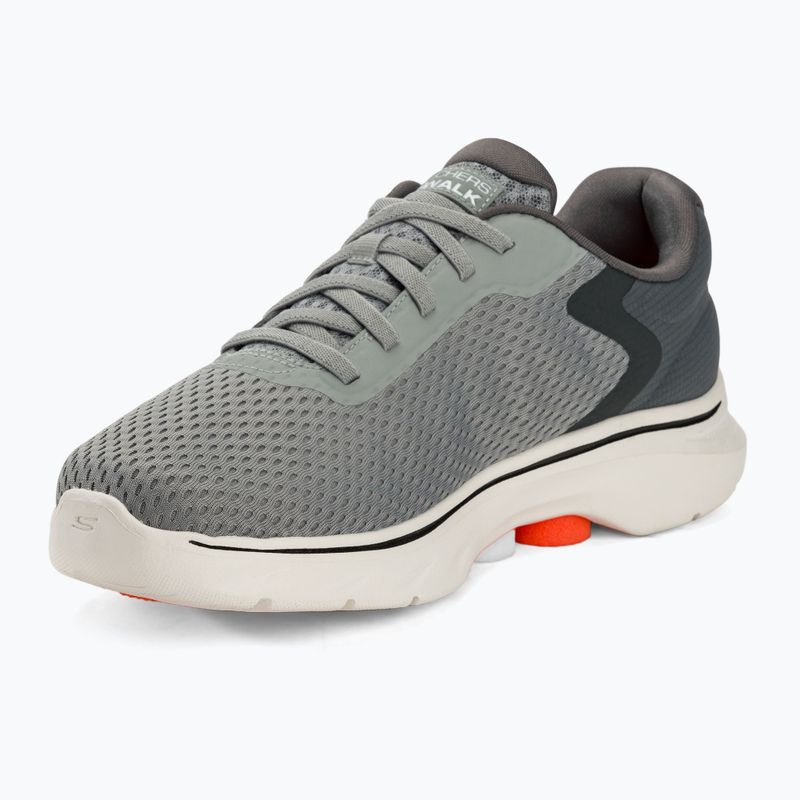 Scarpe da uomo SKECHERS Go Walk 7 The Construct grigio/bianco/arancio 7
