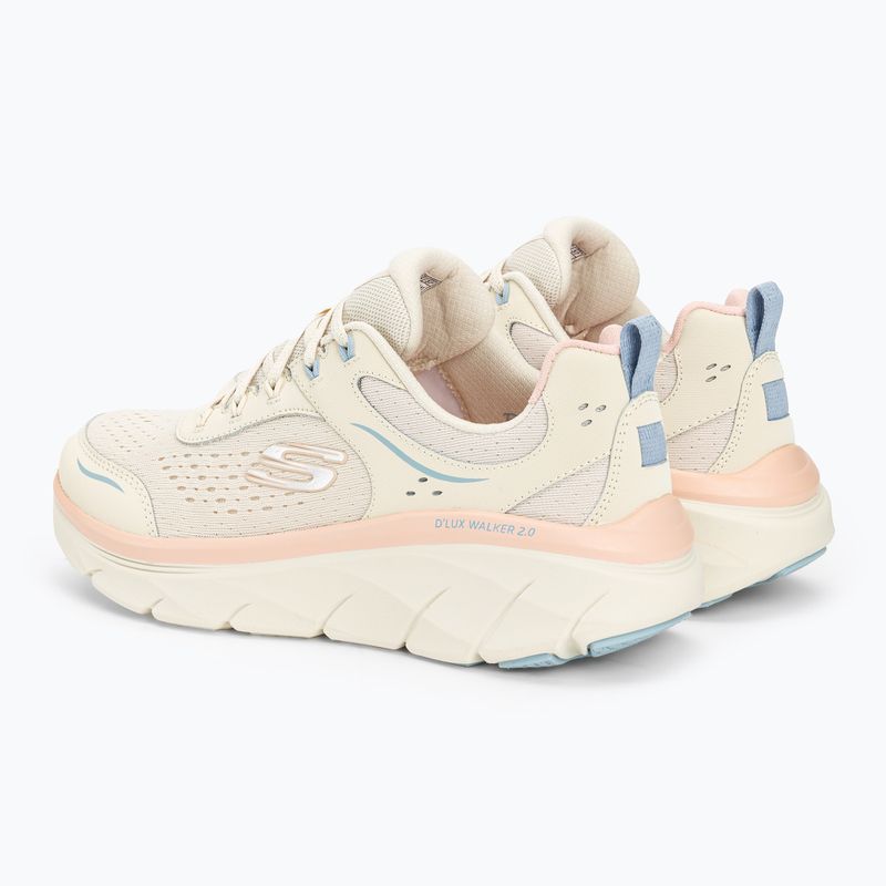 SKECHERS scarpe da donna D'Lux Walker 2.0 Daisy Doll beige/mesh/rosa/blu 3