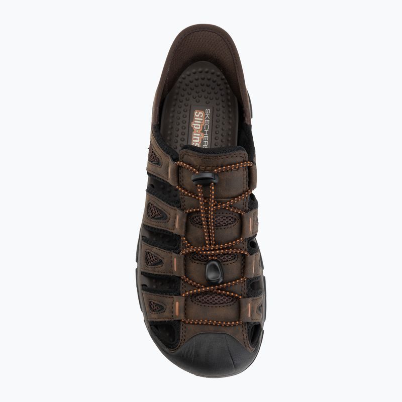 Sandali da uomo SKECHERS Tresmen Norvick brown 5