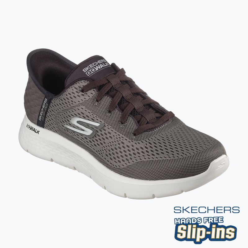 SKECHERS Uomo Slip-ins Go Walk Flex New World scarpe marroni 15