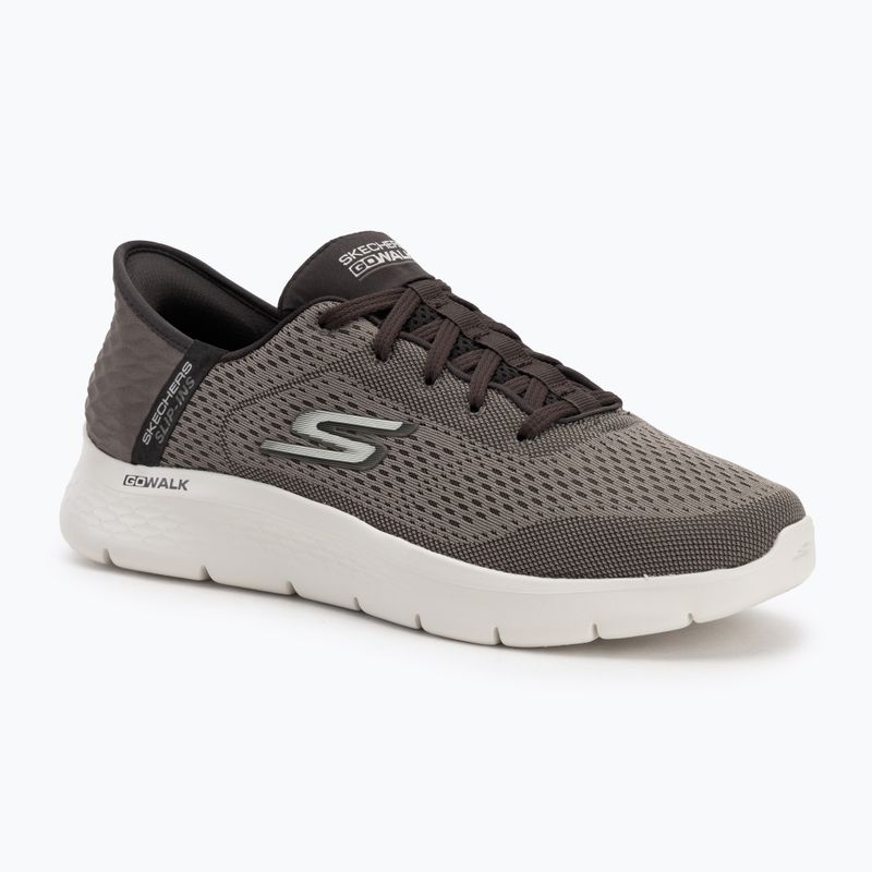 SKECHERS Uomo Slip-ins Go Walk Flex New World scarpe marroni