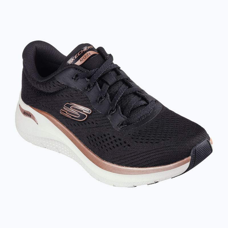 SKECHERS scarpe da donna Arch Fit 2.0 Glow The Distance nero/oro rosso