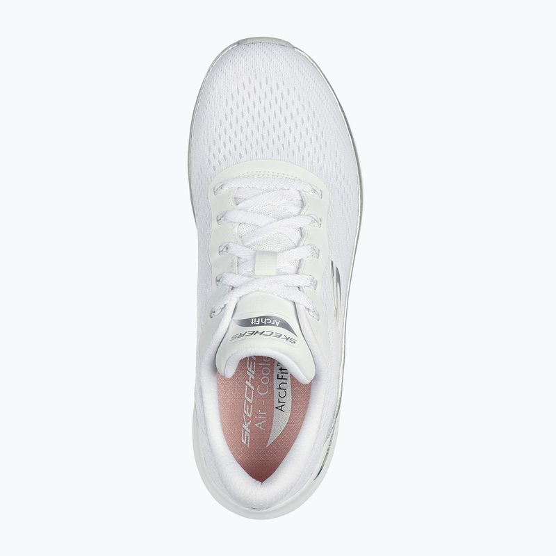 SKECHERS scarpe da donna Arch Fit 2.0 Glow The Distance bianco/argento 12