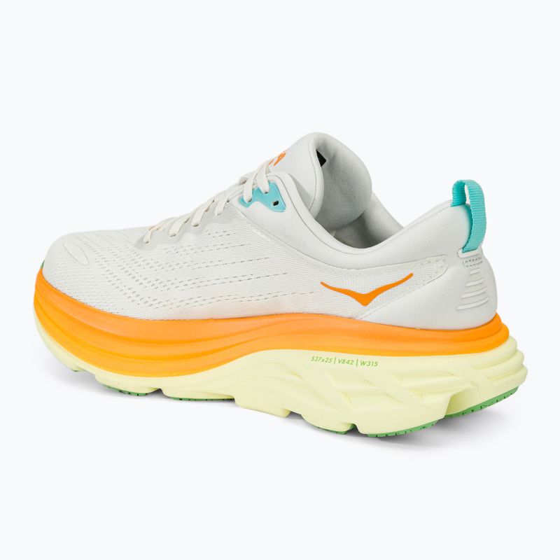 HOKA scarpe da corsa da uomo Bondi 8 blanc de blanc/solar 3