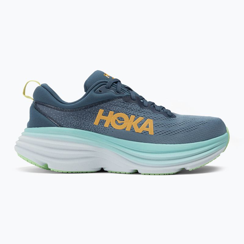 HOKA Bondi 8 scarpe da corsa da uomo in vero colore verde acqua/ombra 2