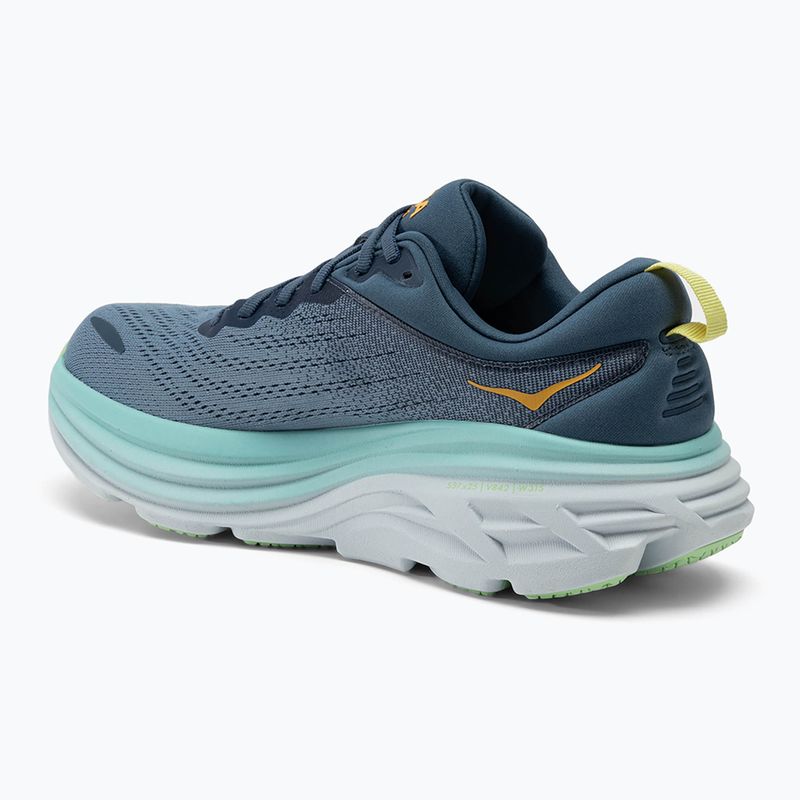 HOKA Bondi 8 scarpe da corsa da uomo in vero colore verde acqua/ombra 3