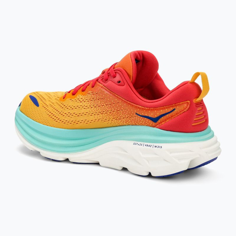 Scarpe da corsa HOKA Bondi 8 cerise/cloudless da uomo 3