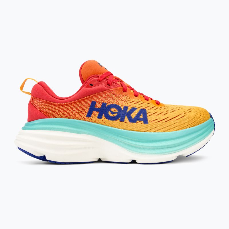 Scarpe da corsa da donna HOKA Bondi 8 cerise/cloudless 2