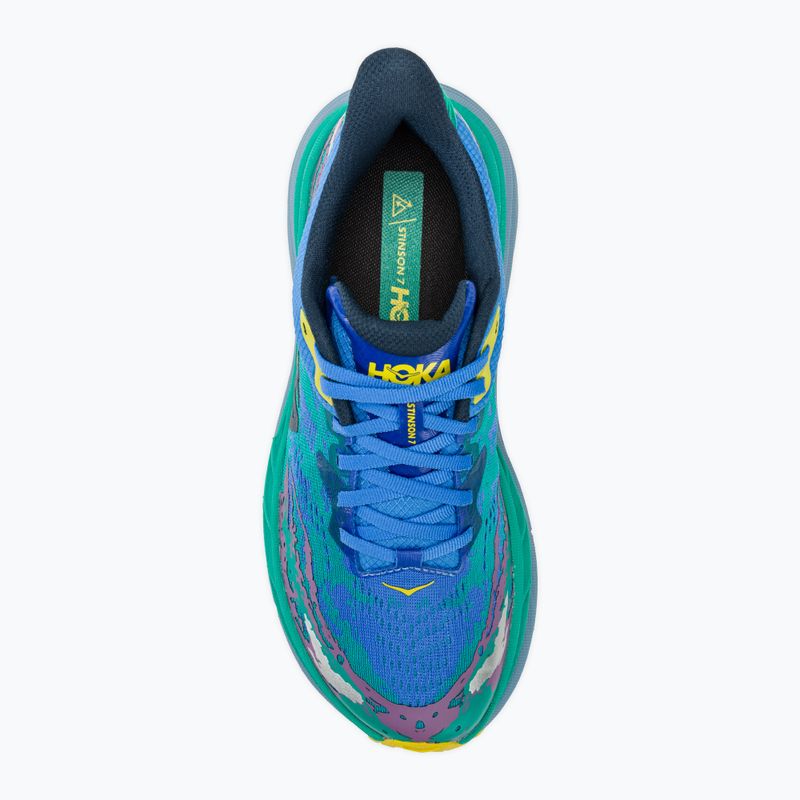 Scarpe da corsa da uomo HOKA Stinson 7 blu virtuale/verde tecnico 5