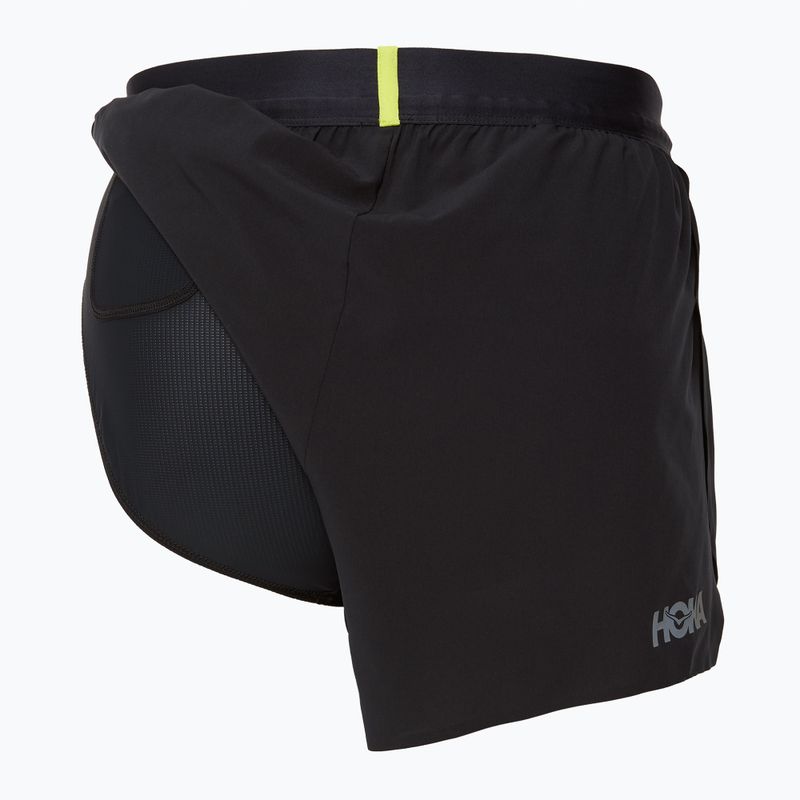Pantaloncini da corsa HOKA Race Day Split da uomo, nero 4