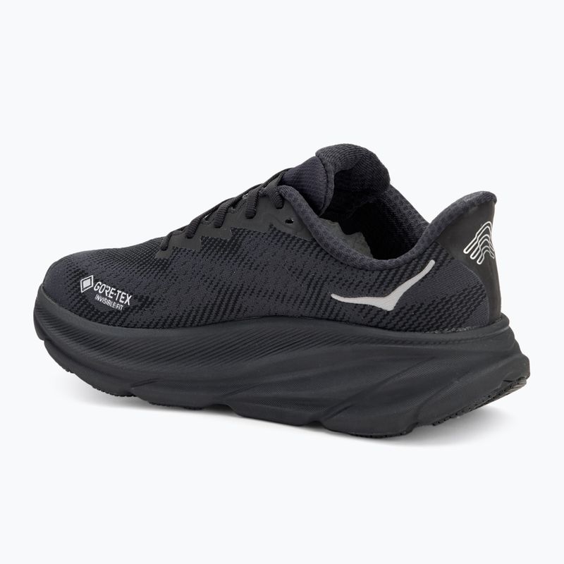 Scarpe da corsa da uomo HOKA Clifton 9 GTX nero/nero 3