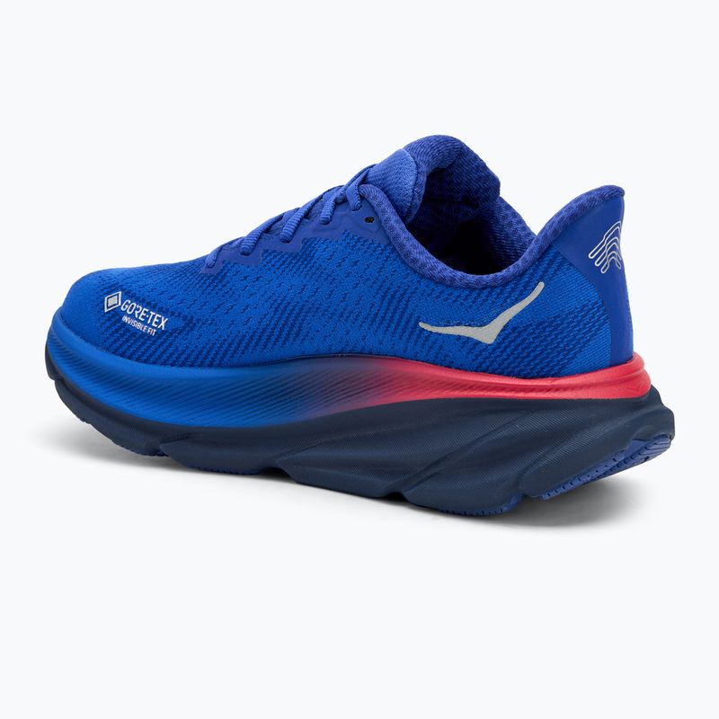 Scarpe da corsa da donna HOKA Clifton 9 GTX blu abbagliante/cielo della sera 3