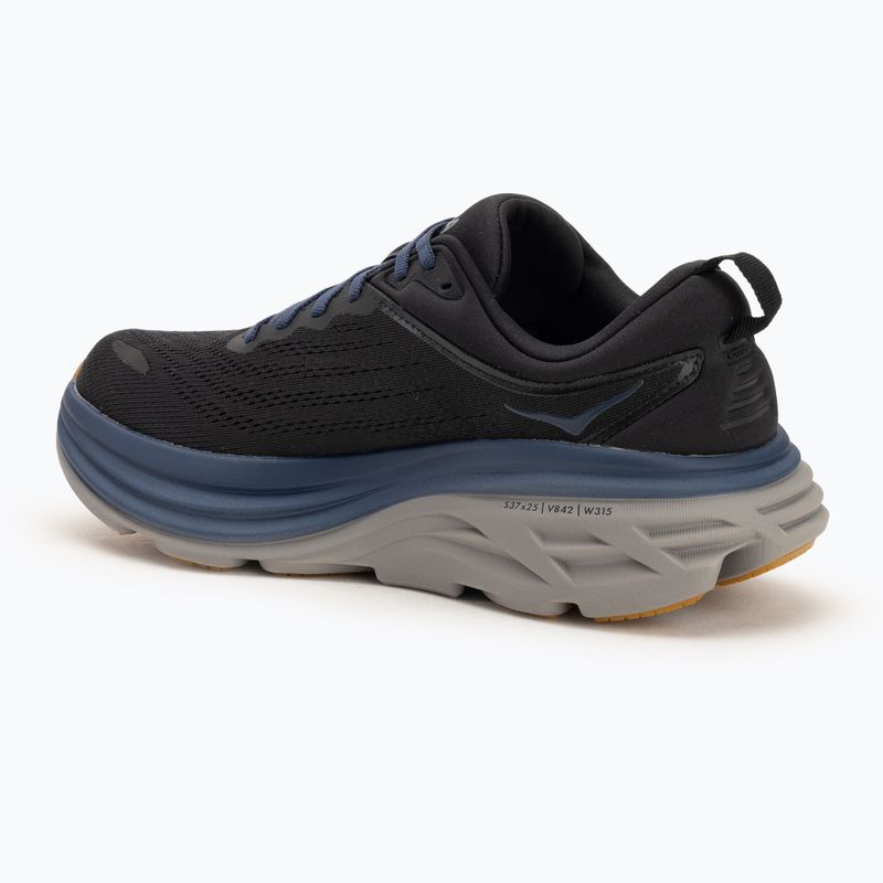 Scarpe da corsa da uomo HOKA Bondi 8 nero/ironore 3