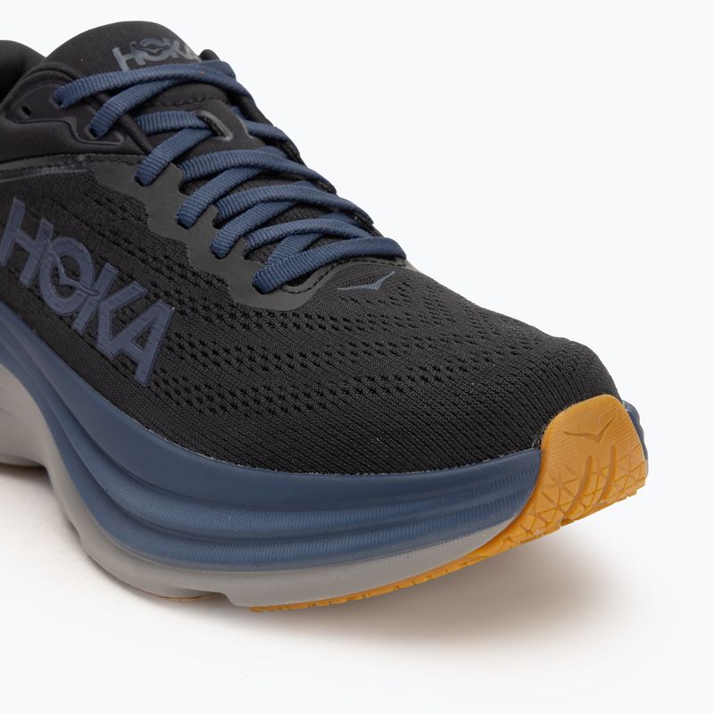 Scarpe da corsa da uomo HOKA Bondi 8 nero/ironore 7