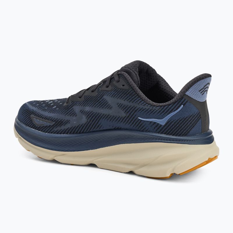 Scarpe da corsa da uomo HOKA Clifton 9 nero/varsity navy 3