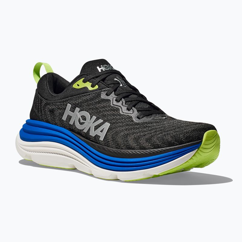 Scarpe da corsa da uomo HOKA Gaviota 5 nero/elettrico cobalto 8