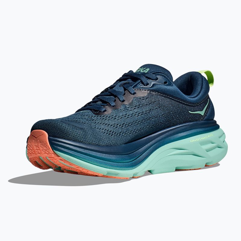 Scarpe da corsa da donna HOKA Bondi 8 mezzanotte/seafoam 10