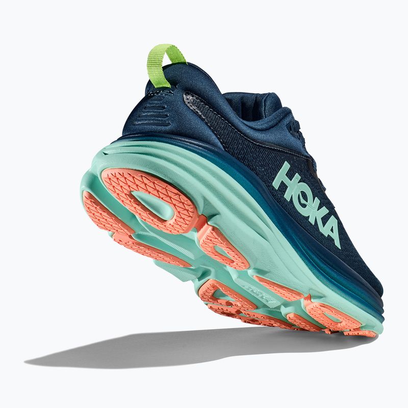 Scarpe da corsa da donna HOKA Bondi 8 mezzanotte/seafoam 13