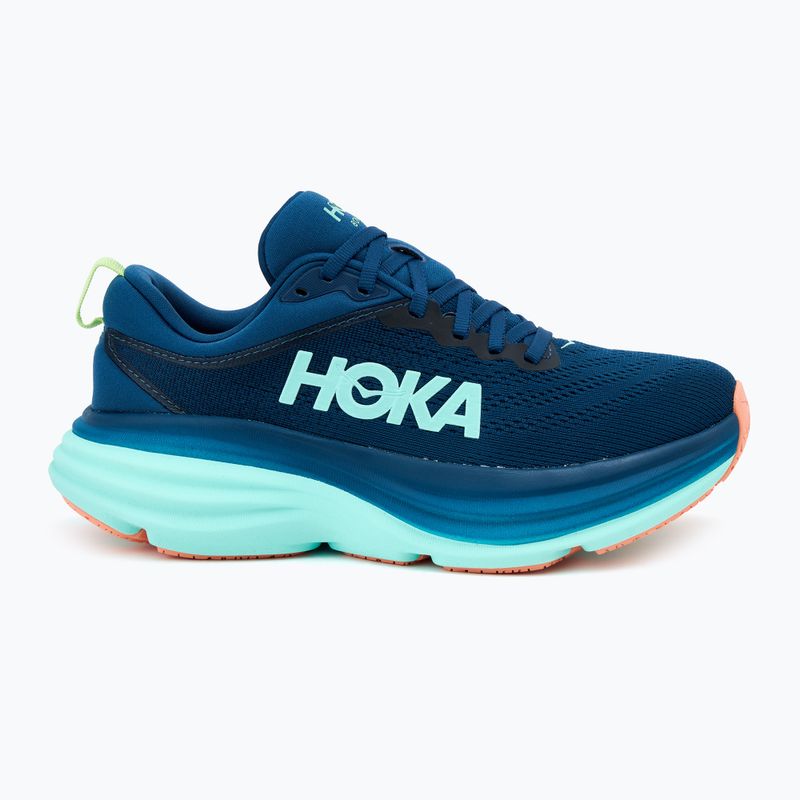 Scarpe da corsa da donna HOKA Bondi 8 mezzanotte/seafoam 2