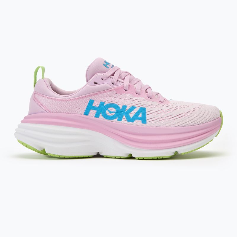 Scarpe da corsa da donna HOKA Bondi 8 rosa twilight/waterpark 2