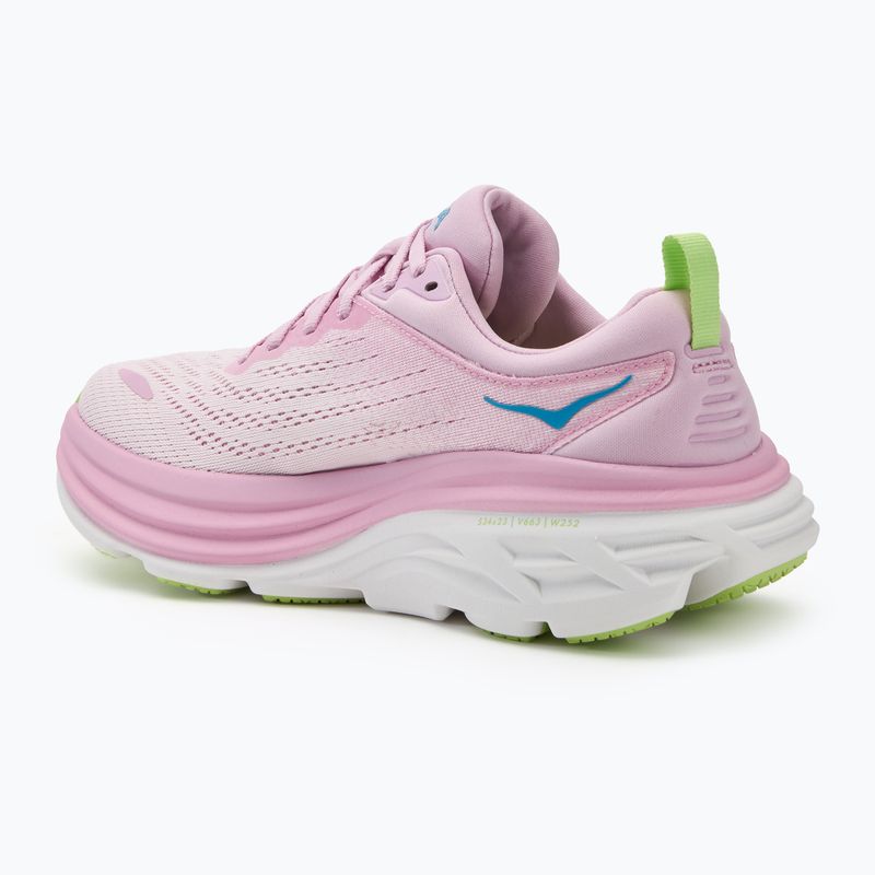 Scarpe da corsa da donna HOKA Bondi 8 rosa twilight/waterpark 3