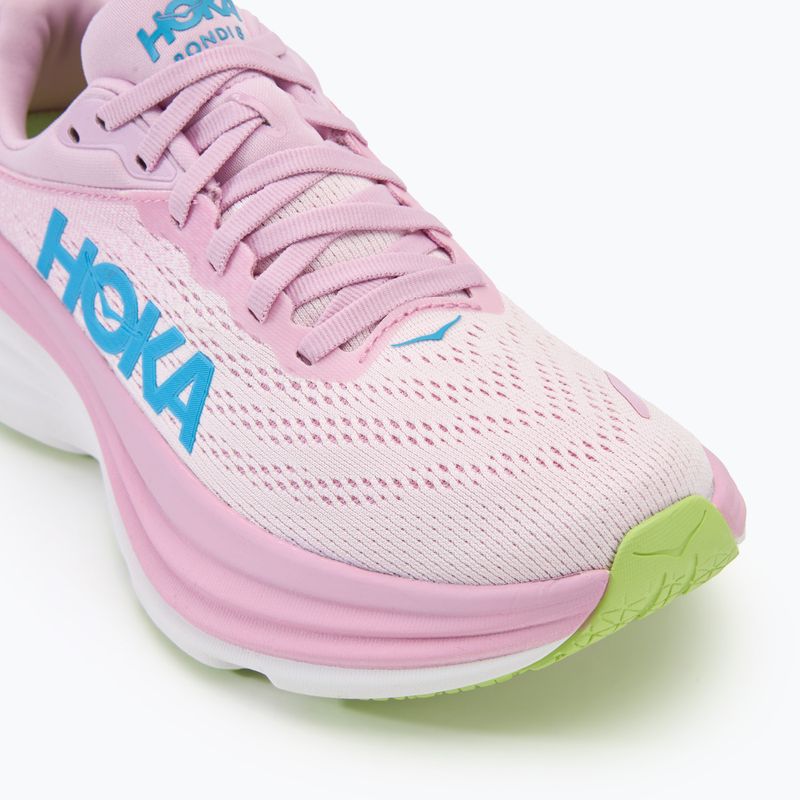 Scarpe da corsa da donna HOKA Bondi 8 rosa twilight/waterpark 7