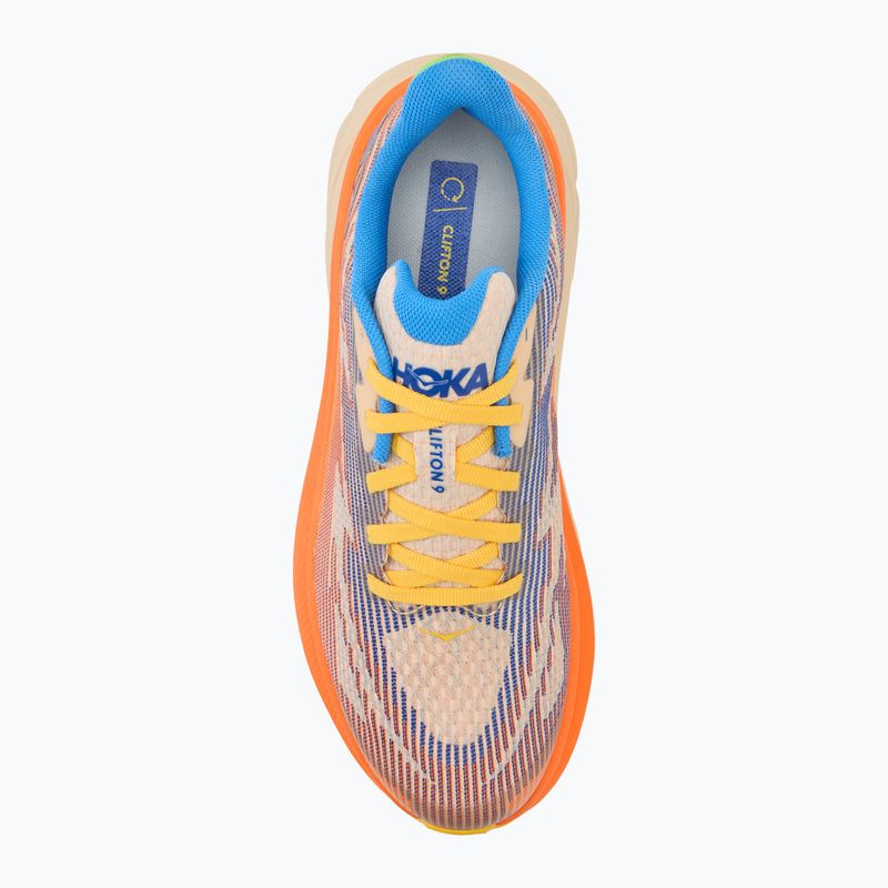 HOKA Clifton 9 scarpe da corsa per bambini ultramarine/elettrico mandarino 5