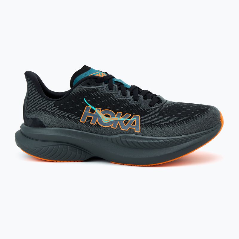 Scarpe da corsa da uomo HOKA Mach 6 nero/elettrico tangerine 2