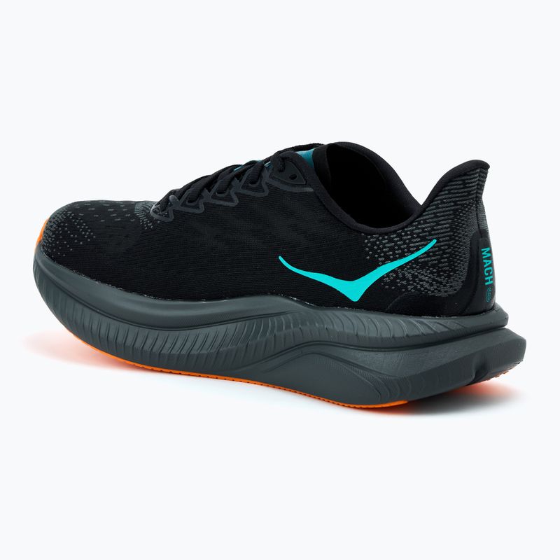 Scarpe da corsa da uomo HOKA Mach 6 nero/elettrico tangerine 3