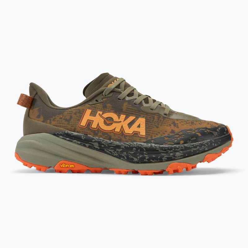 HOKA Speedgoat 6 Wide antico oliva / squash uomini scarpe da corsa 2