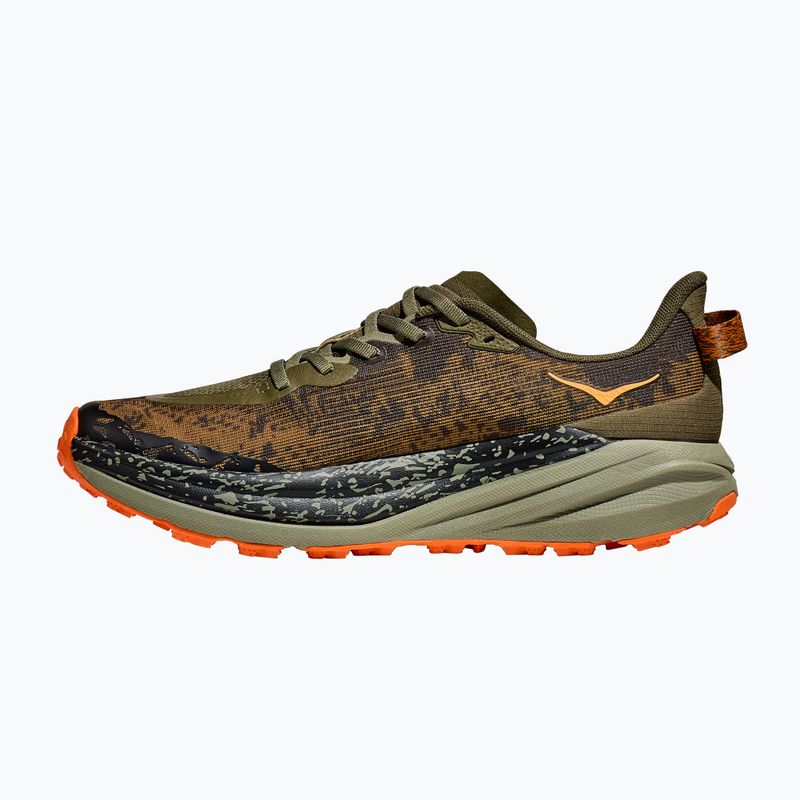 HOKA Speedgoat 6 Wide antico oliva / squash uomini scarpe da corsa 9