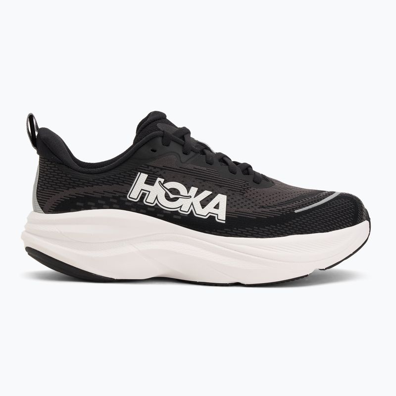 Scarpe da corsa da uomo HOKA Skyflow Wide nero/bianco 2