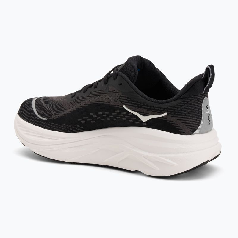 Scarpe da corsa da uomo HOKA Skyflow Wide nero/bianco 3