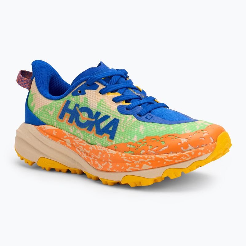 Scarpe da corsa HOKA Speedgoat 6 ultramarine/electric lime per bambini