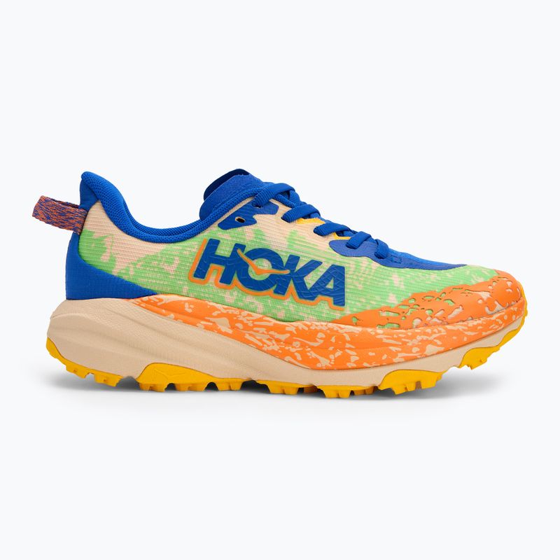 Scarpe da corsa HOKA Speedgoat 6 ultramarine/electric lime per bambini 2