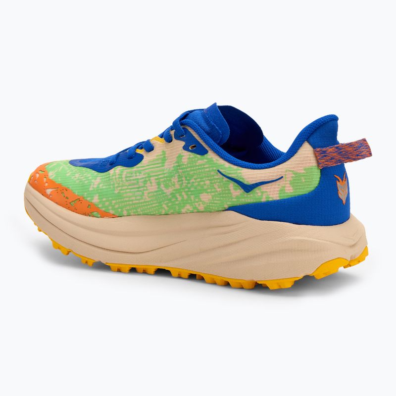 Scarpe da corsa HOKA Speedgoat 6 ultramarine/electric lime per bambini 3